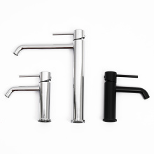 Matte black brushed deck mounted brass tall high body hot cold water mixer tap deep basin sink faucet for bathroom lavatory